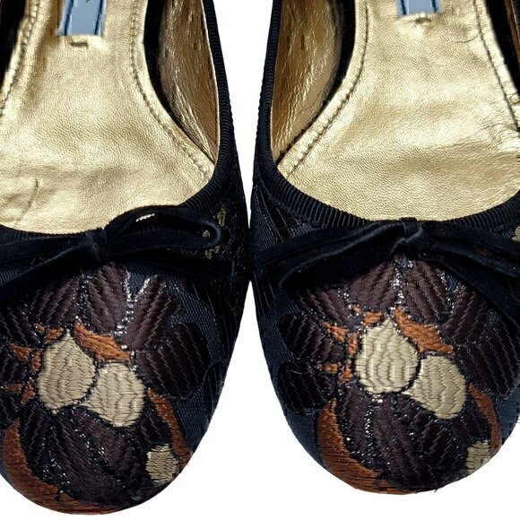 Prada Brocade Ballet Flats - Picture 4 of 10